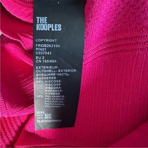 The Kooples Pink Mock Neck Knit Mini Dress Size US 8 (FR 4 / US 8) NWT